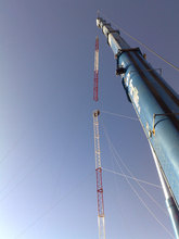 Meteorological tower installation (Fuentes de Ebro, Spain)